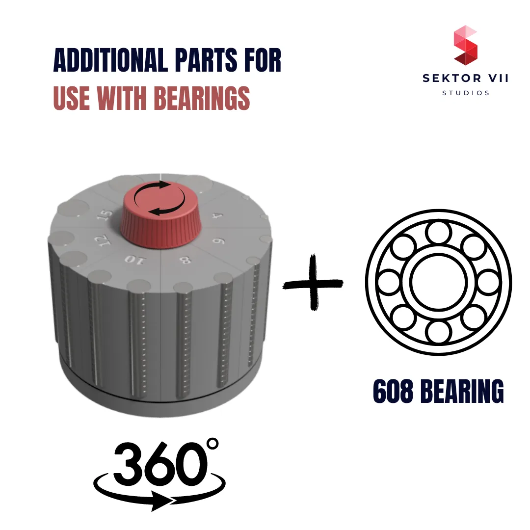 HỘP ĐỰNG NAM CHÂM / SÚNG LỤC XOAY (FILE BỔ SUNG - CÓ SỬ DỤNG VÒNG BI)