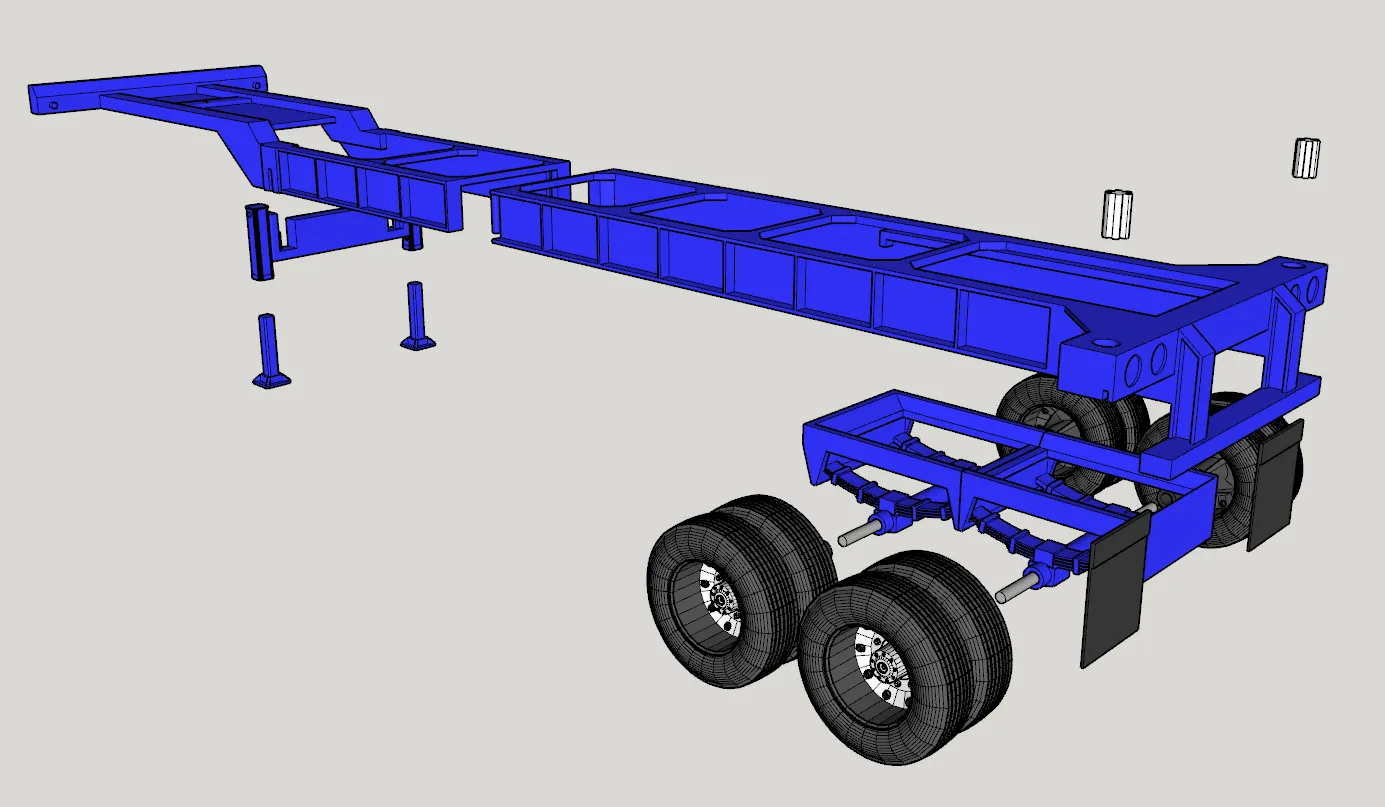 Khung Gầm Container Tương Thích Container USA Trains 40' Cho Đường Sắt Vườn