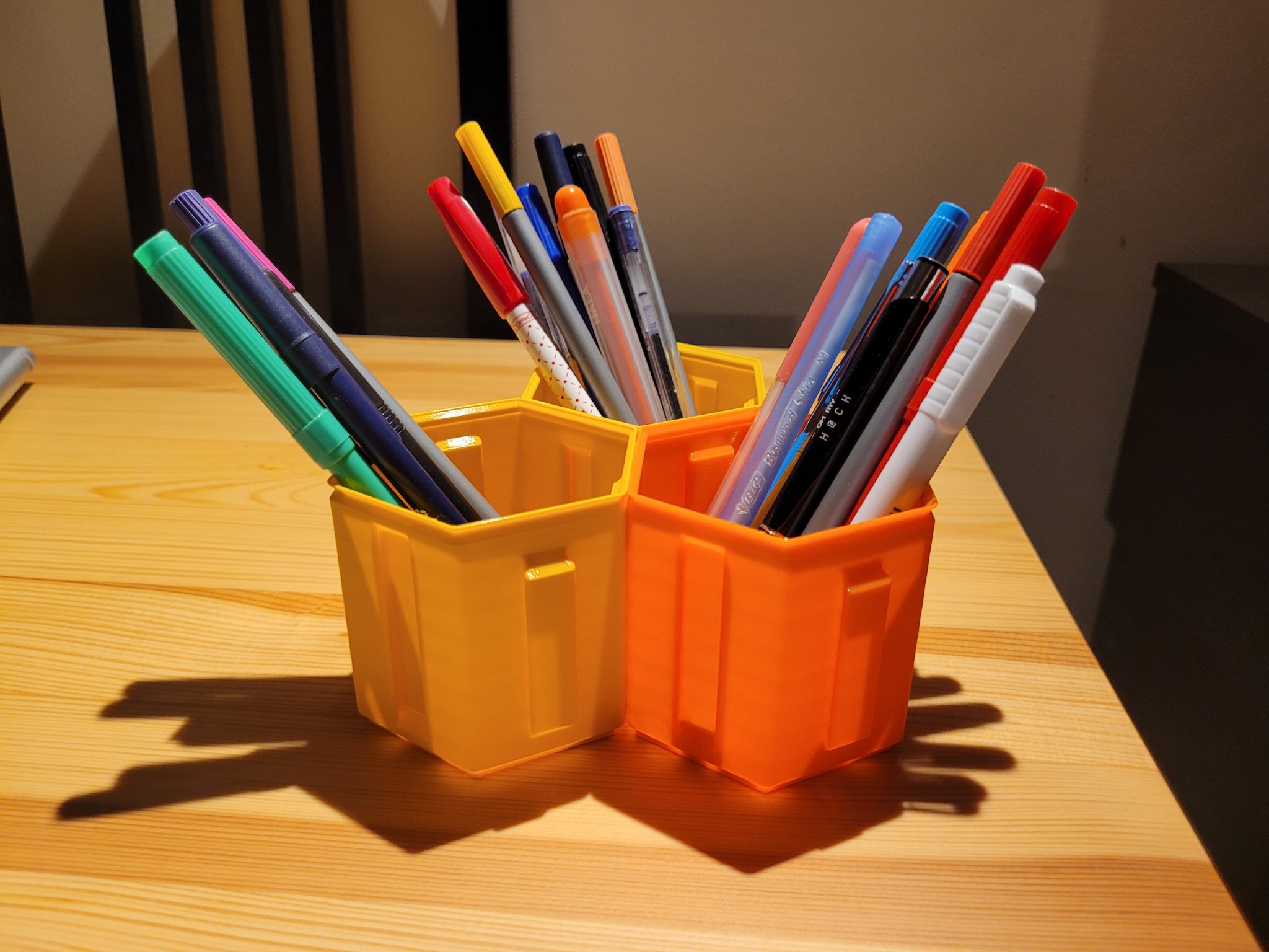 Hộp lục giác (xếp chồng, khớp nối, chế độ vase)