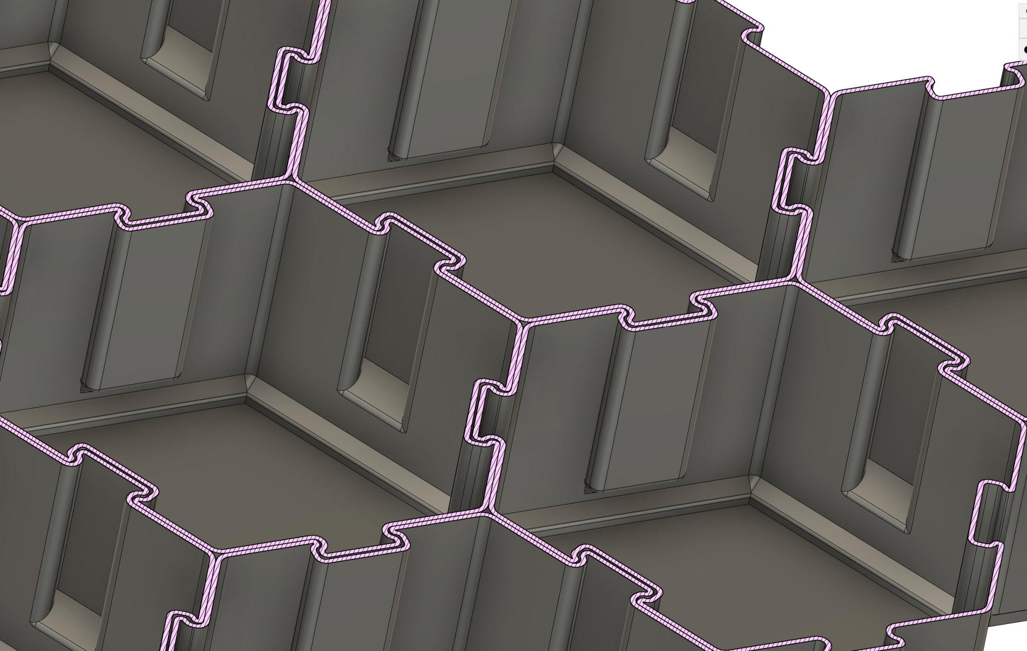 Hộp lục giác (xếp chồng, khớp nối, chế độ vase)