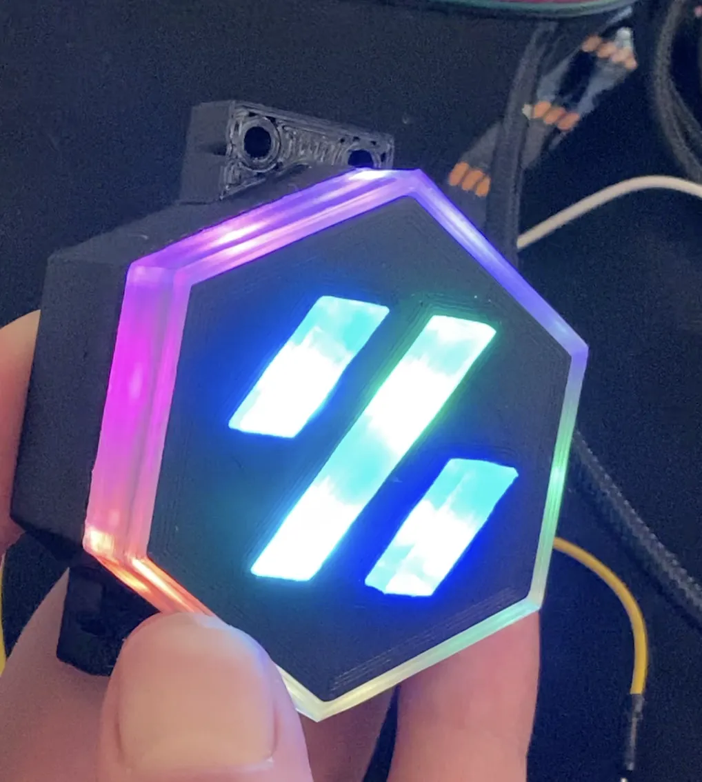 Váy lưới phẳng - Mod logo trung tâm Voron 2.4 sử dụng đèn LED