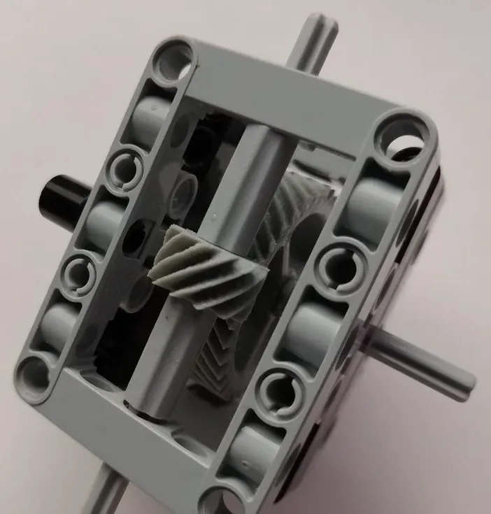 Bánh Răng Xoắn Ốc 45 độ 36t + 12t, Tương thích Lego