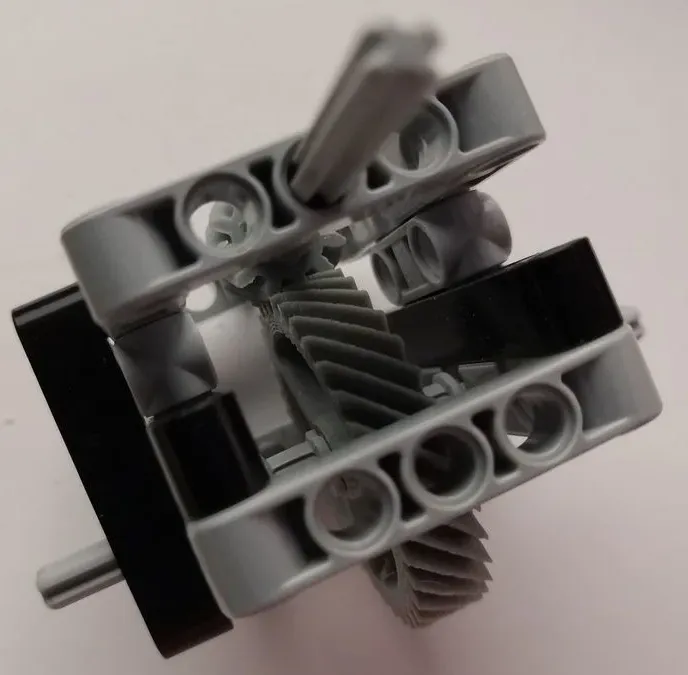 Bánh Răng Xoắn Ốc 45 độ 36t + 12t, Tương thích Lego