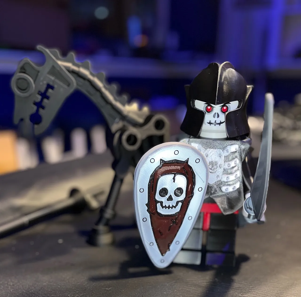 Chiến binh Bộ xương MegaFigure Gạch & Ngựa (Tỷ lệ 5:1)