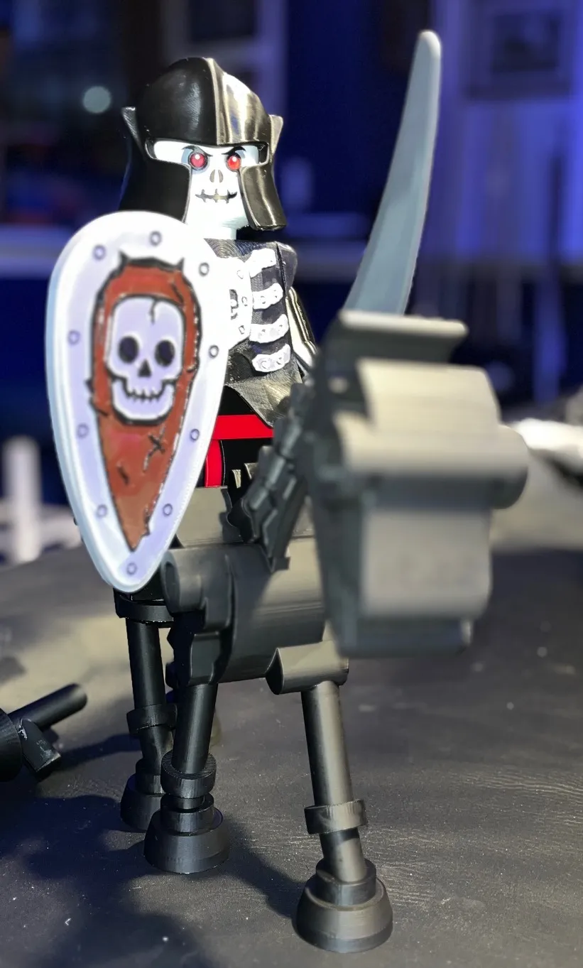 Chiến binh Bộ xương MegaFigure Gạch & Ngựa (Tỷ lệ 5:1)