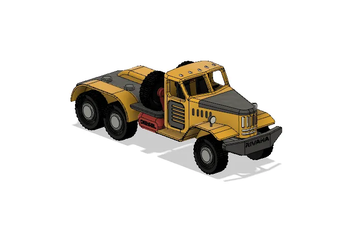 Khung Gầm Xe Tải Zil Màu Vàng