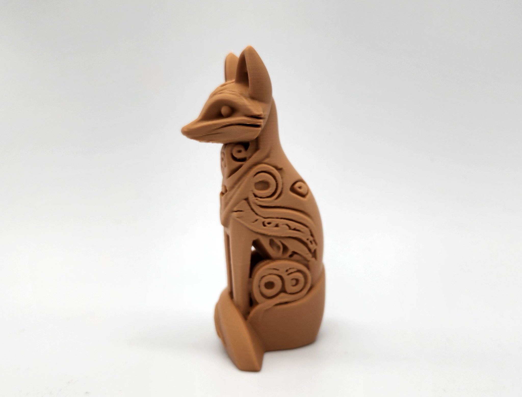 Tượng Cáo Chạm Khắc Gỗ