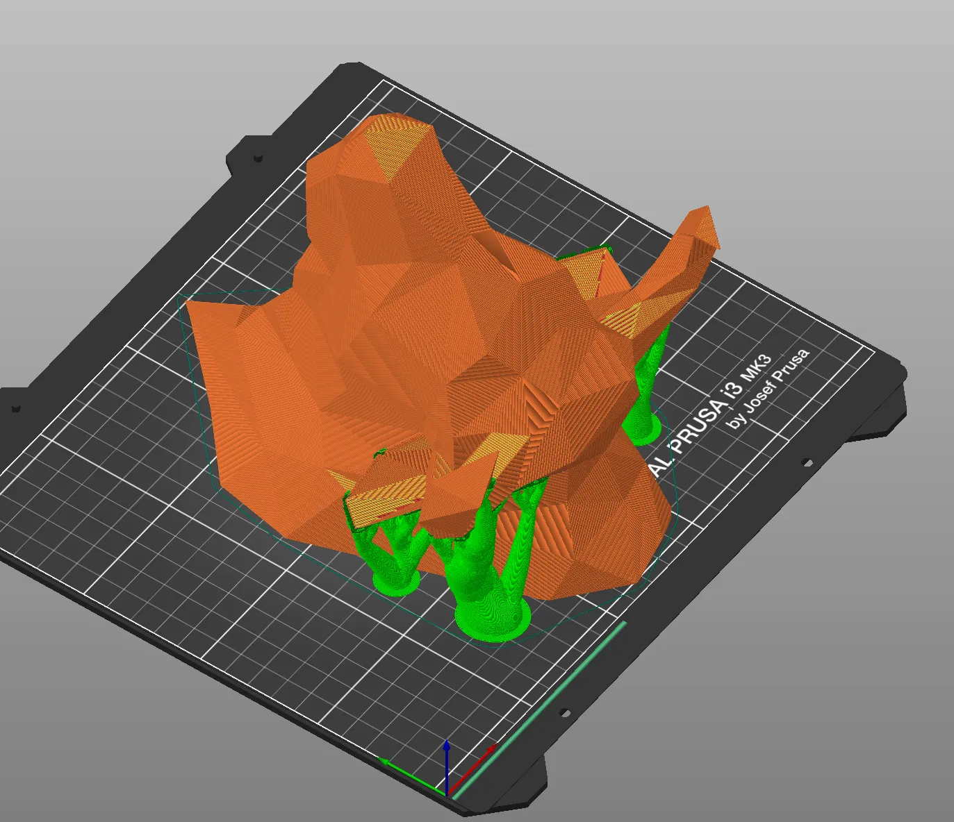 Mô Hình Đầu Bò Low Poly