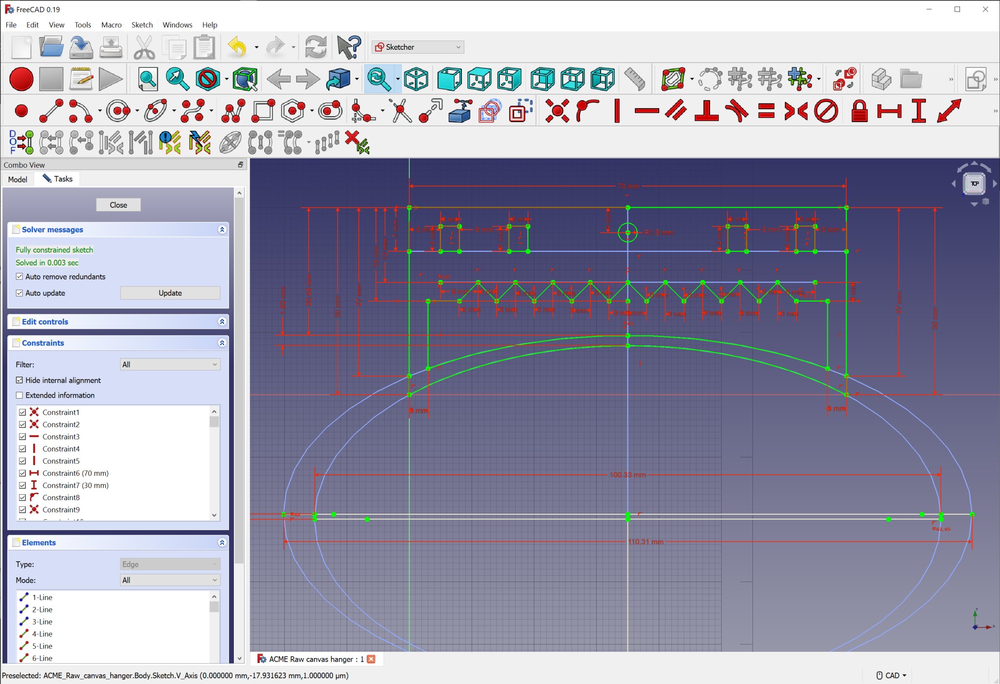 Móc Treo Canvas Thô ACME