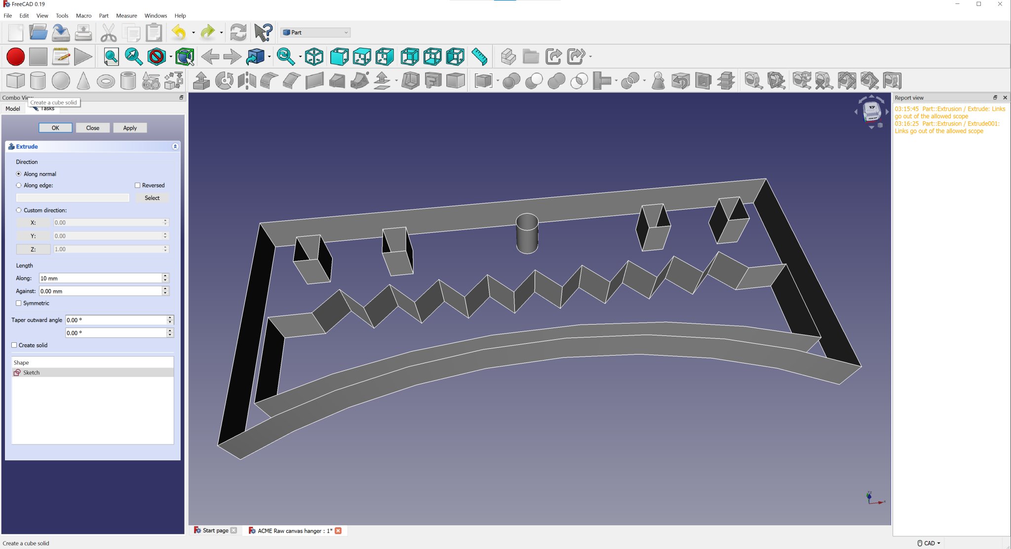 Móc Treo Canvas Thô ACME
