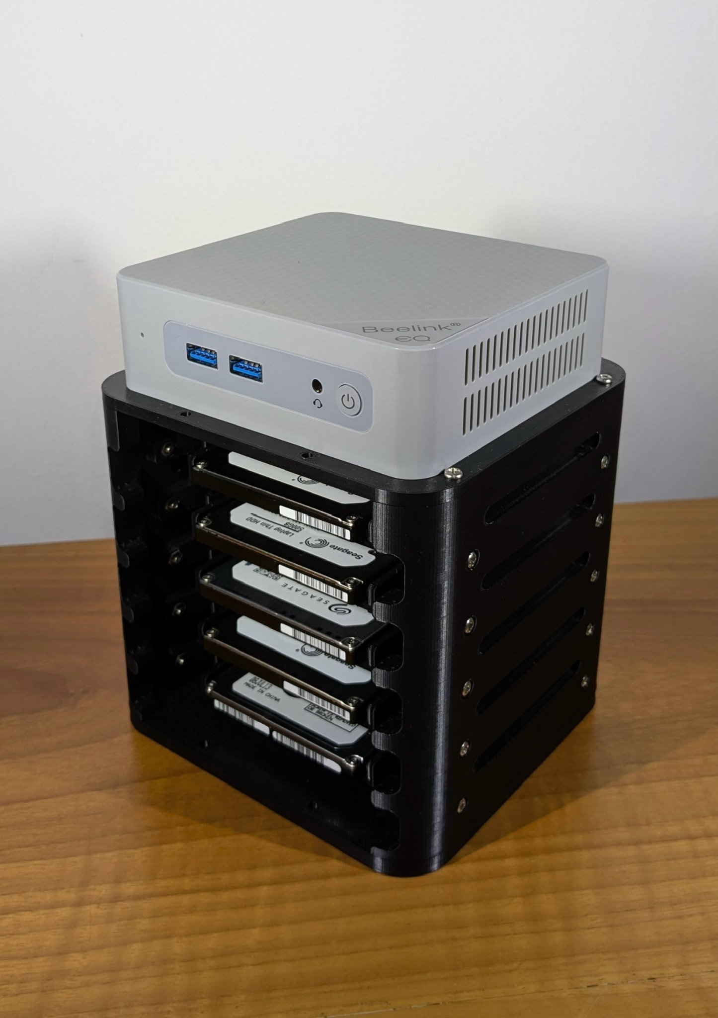 N100 NAS - Bộ lưu trữ 5 ngăn cho mini PC Beelink EQ12