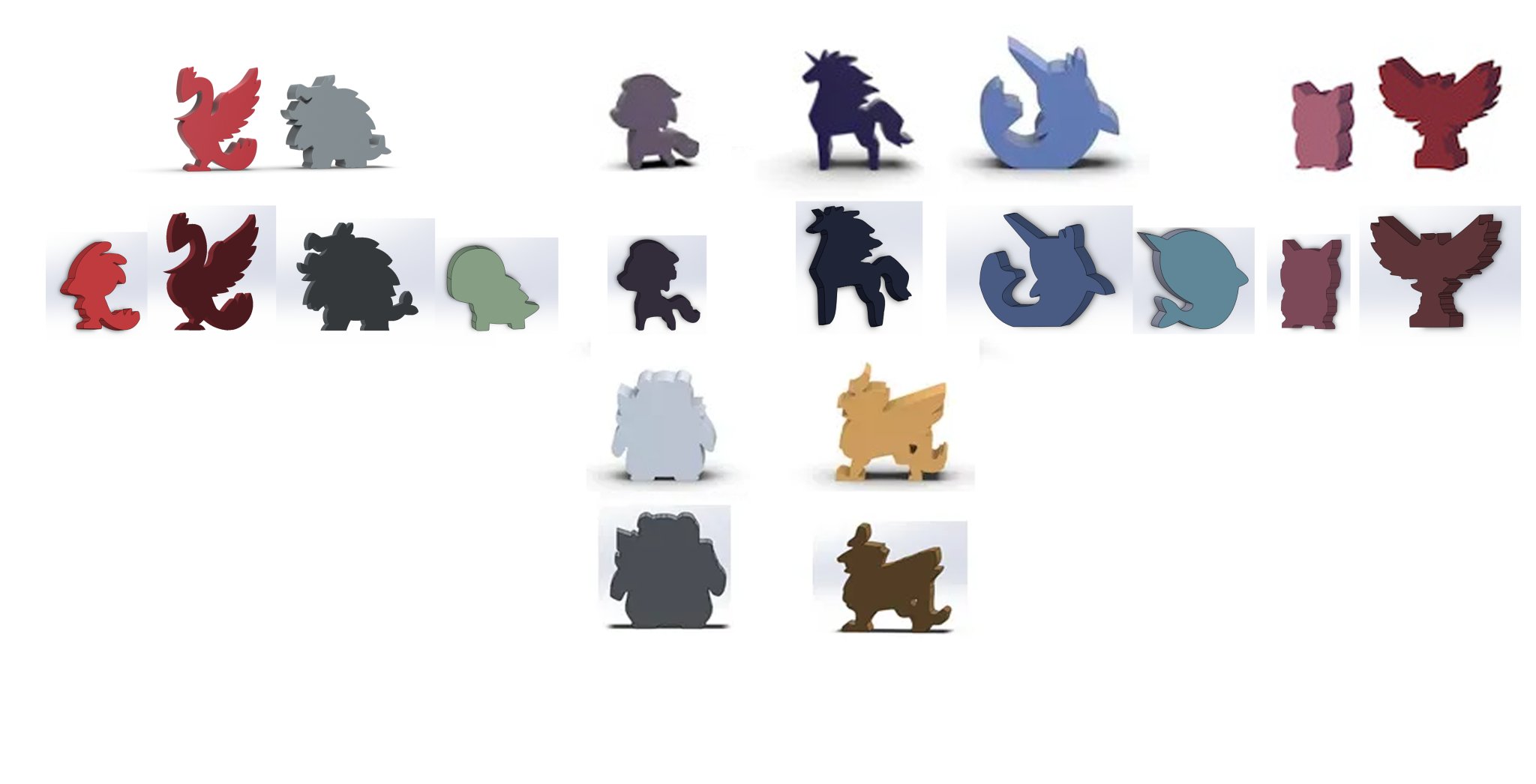 Bộ meeple mở rộng trò chơi board game Casting Shadows