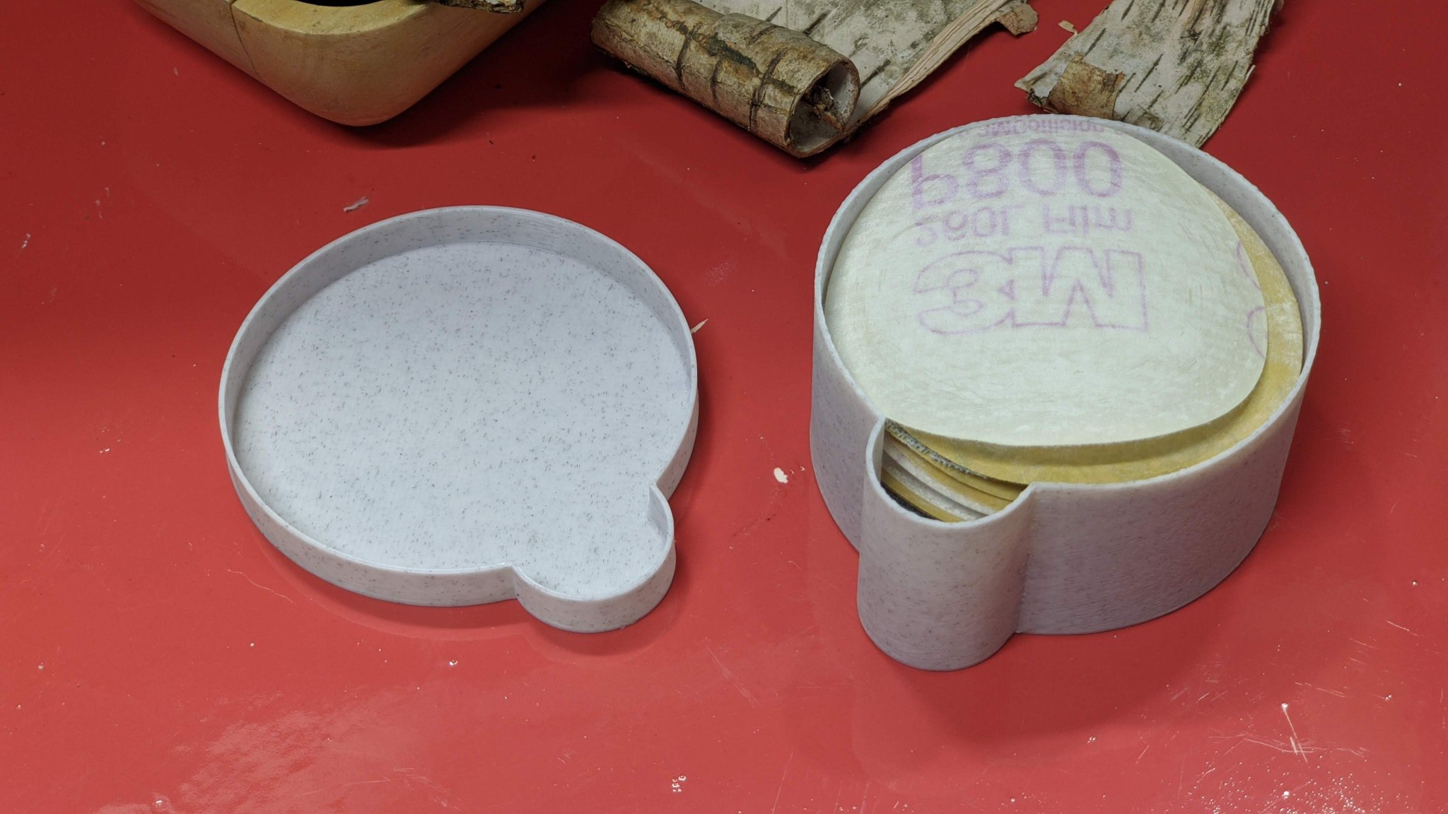 Hộp tròn và nắp cho đĩa đánh bóng 75mm