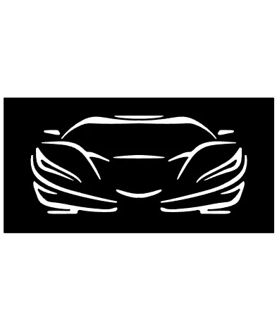 Silhouette của hai siêu xe thể thao với kích thước 120mm x 240mm x...