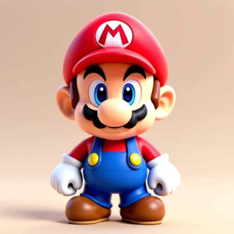 Nhân vật Super Mario dễ thương từ trò chơi Nintendo