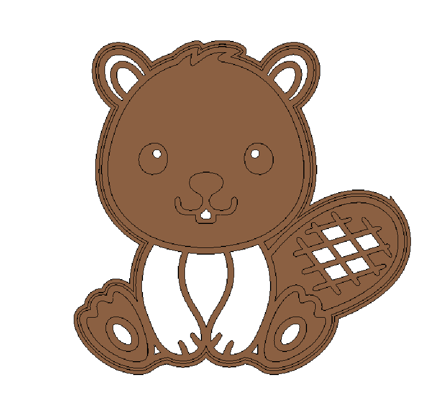 Khuôn bánh quy hình con hải ly cao 4 inch