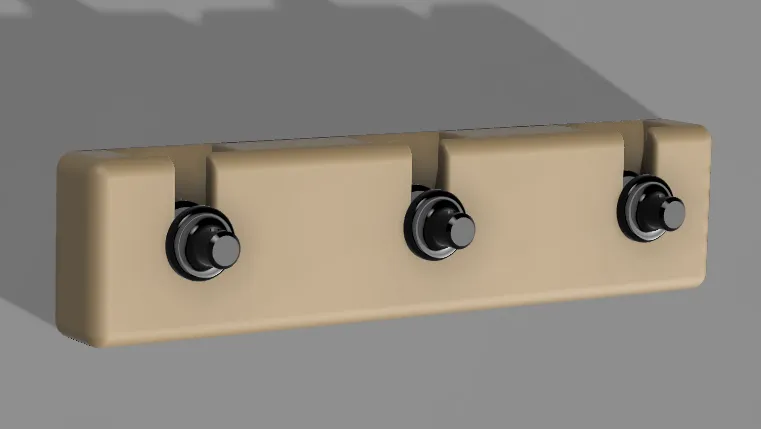 Giá treo chìa khóa đơn giản với giá treo tường