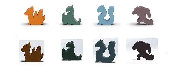 Bộ nhân vật bóng tối cho trò chơi board game Casting Shadows