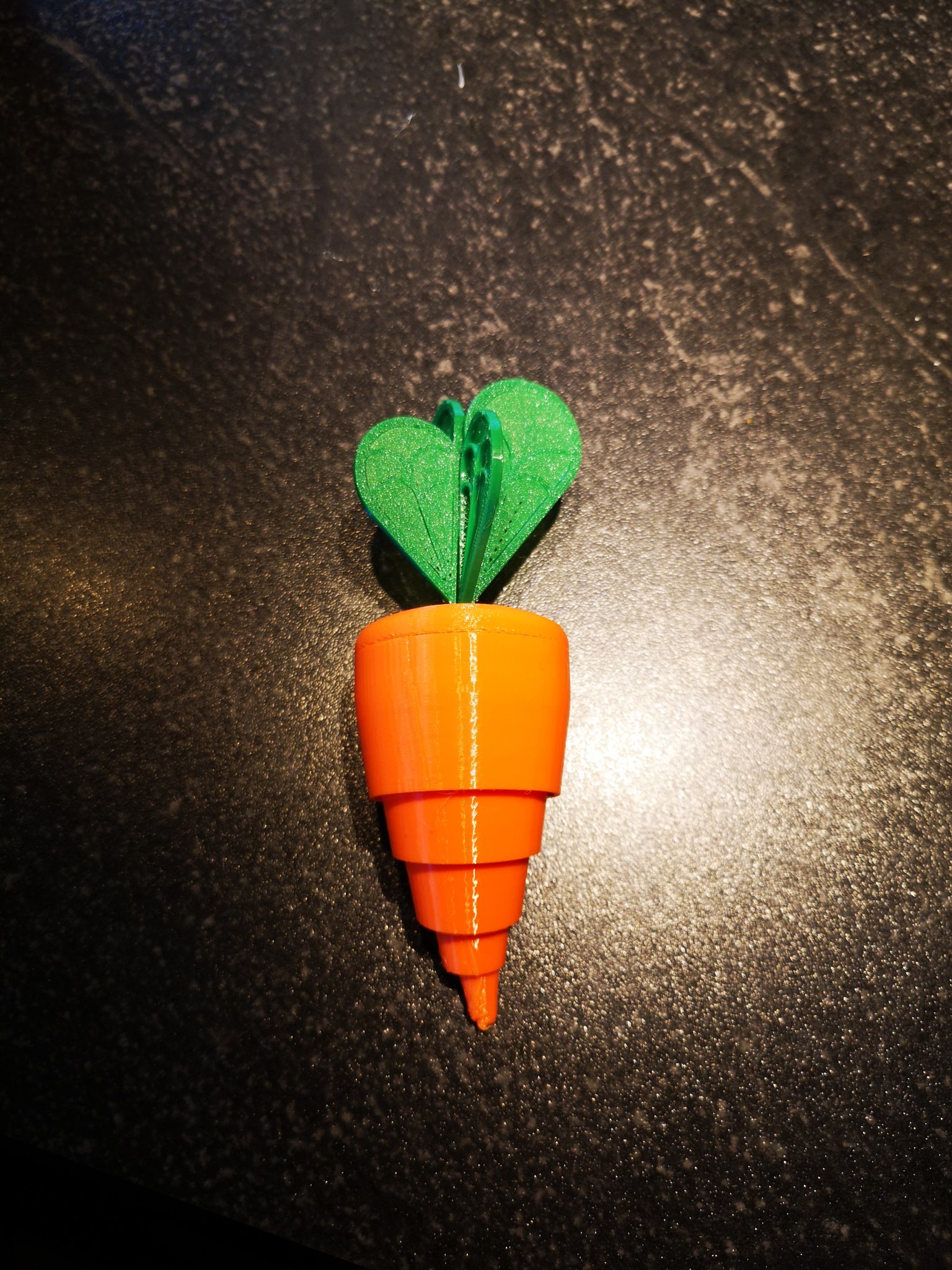 Cà rốt gập lại có lá, hai kích thước khác nhau