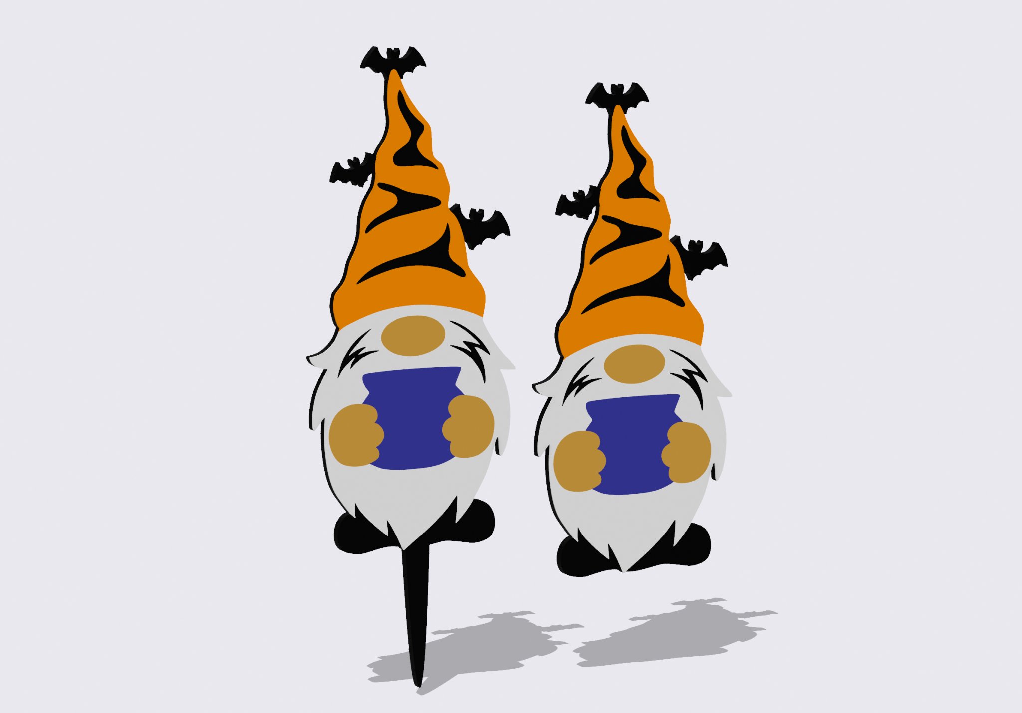 Nhân vật lùn Halloween với nồi thuốc và trang trí cỏ