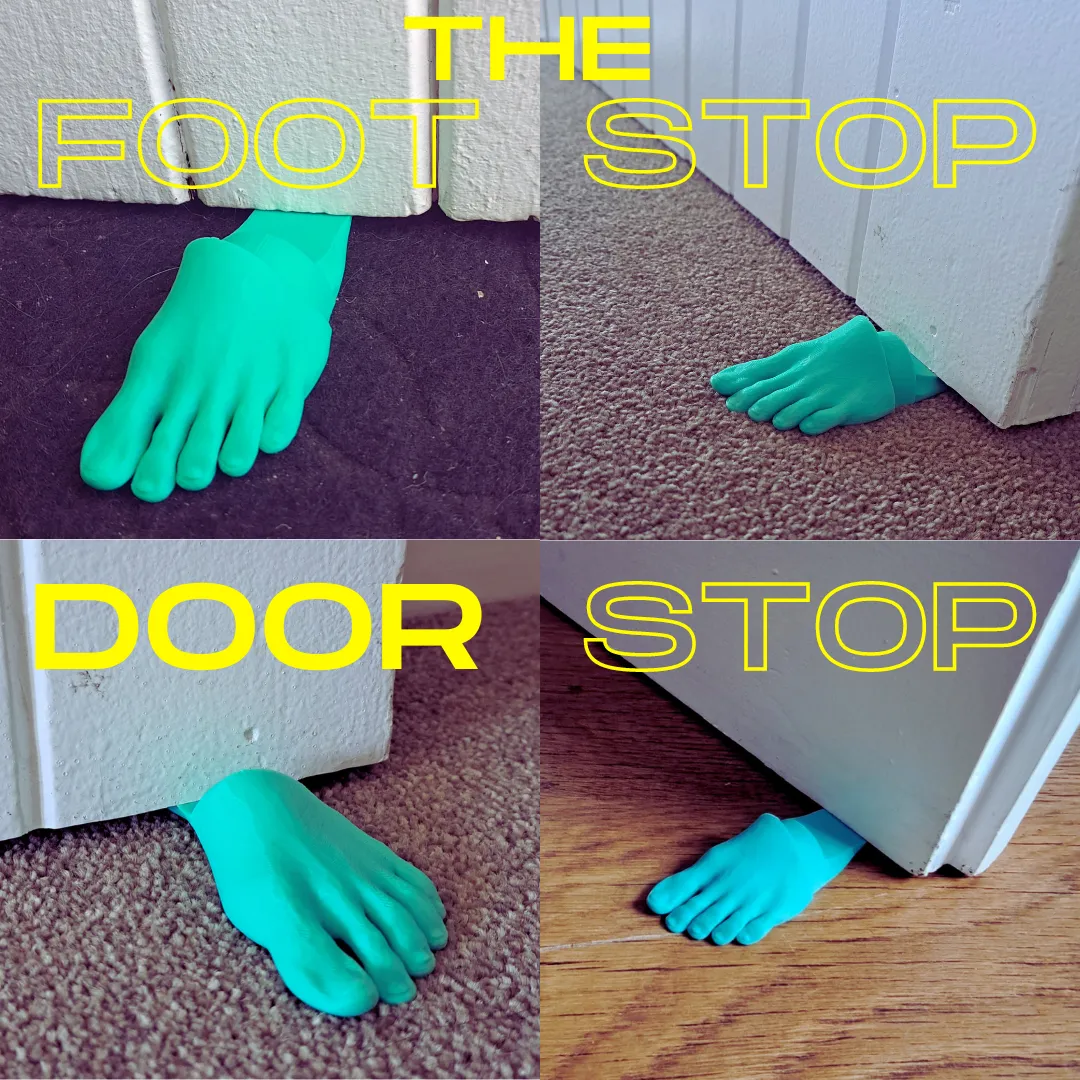 Giá đỡ cửa hình chân người độc đáo The_Foot_Stop