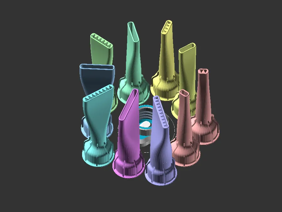 Vòi phun và nắp cho cartridge keo, silicone 15mm