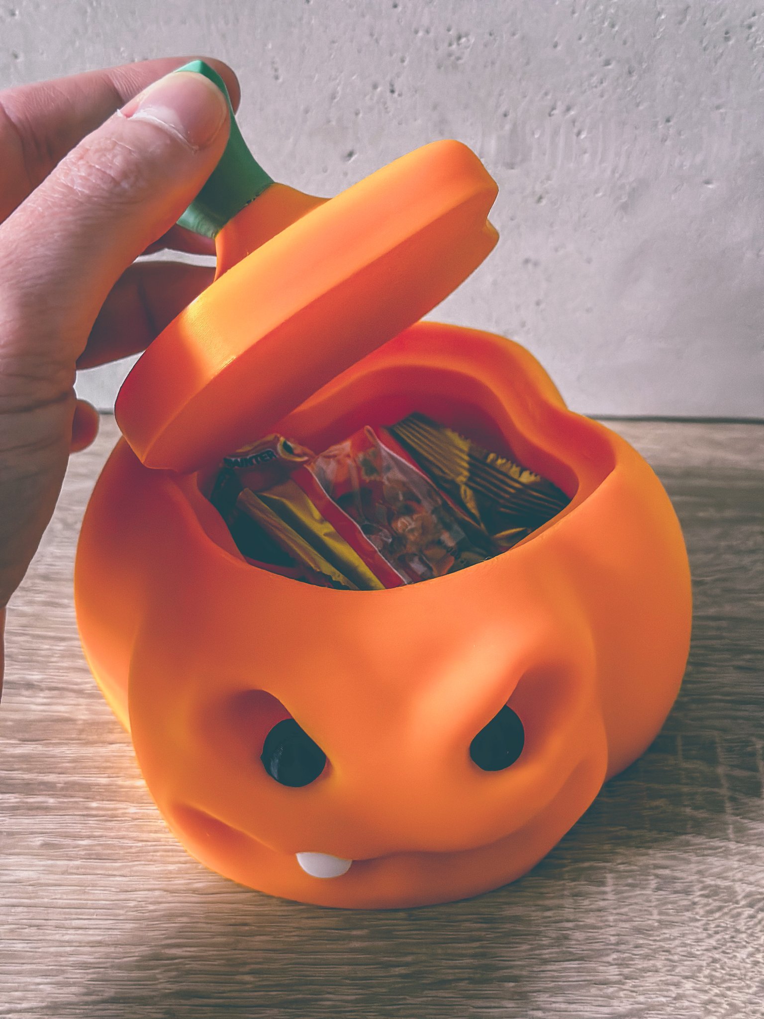 Bát bí ngô Halloween dễ in để đựng kẹo