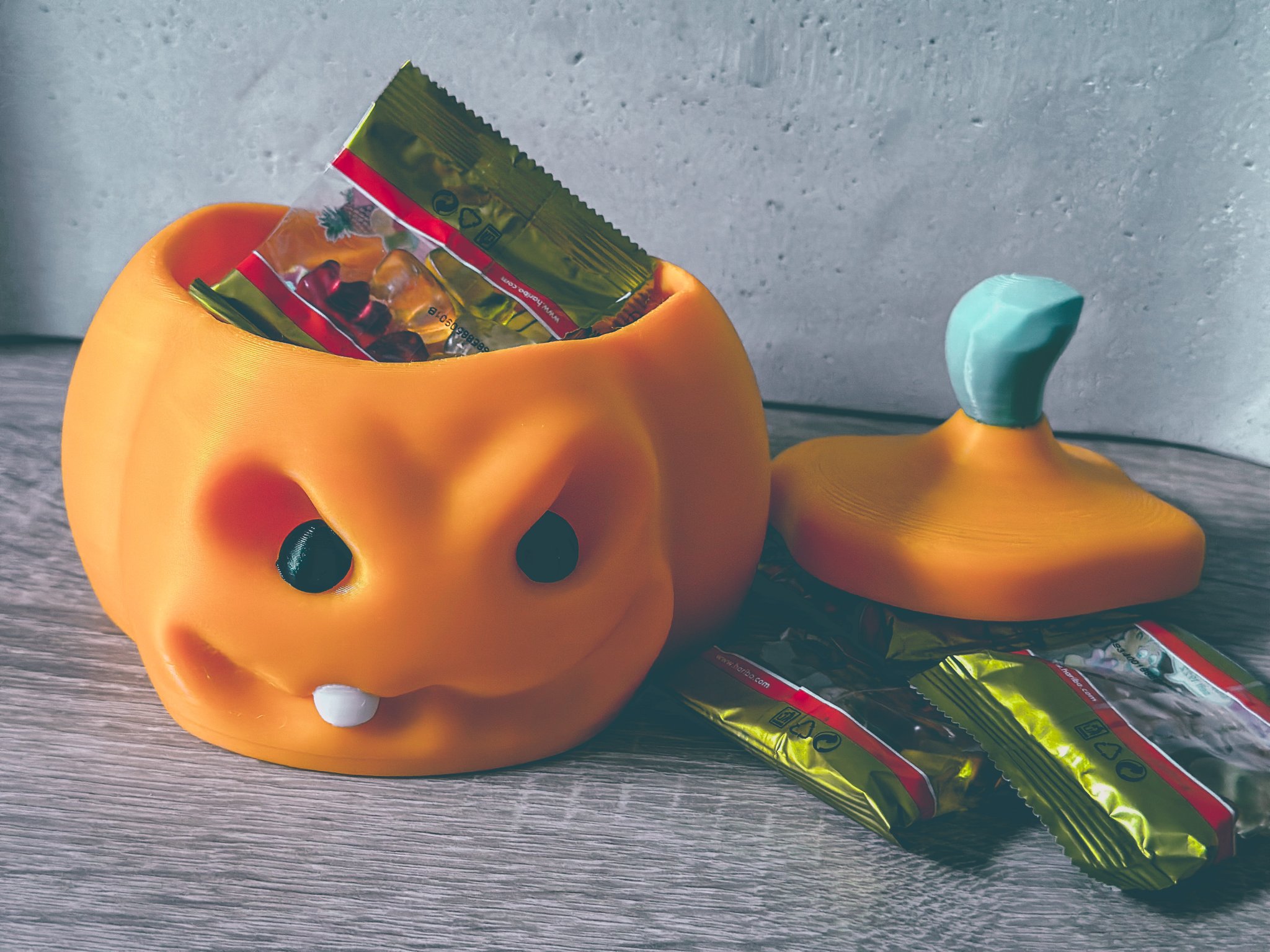 Bát bí ngô Halloween dễ in để đựng kẹo