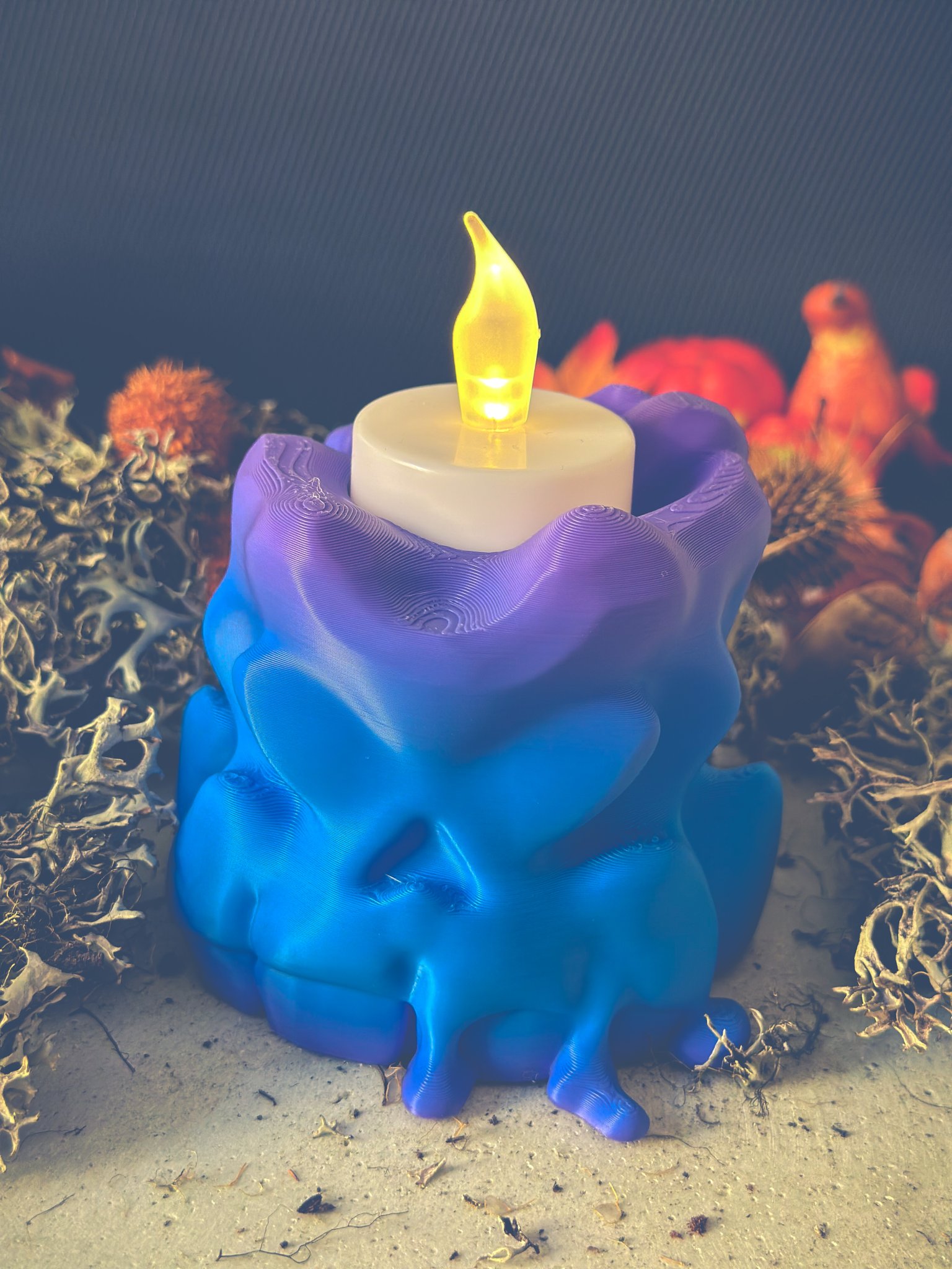 Nến đầu lâu với thiết kế độc đáo cho đèn tealight điện