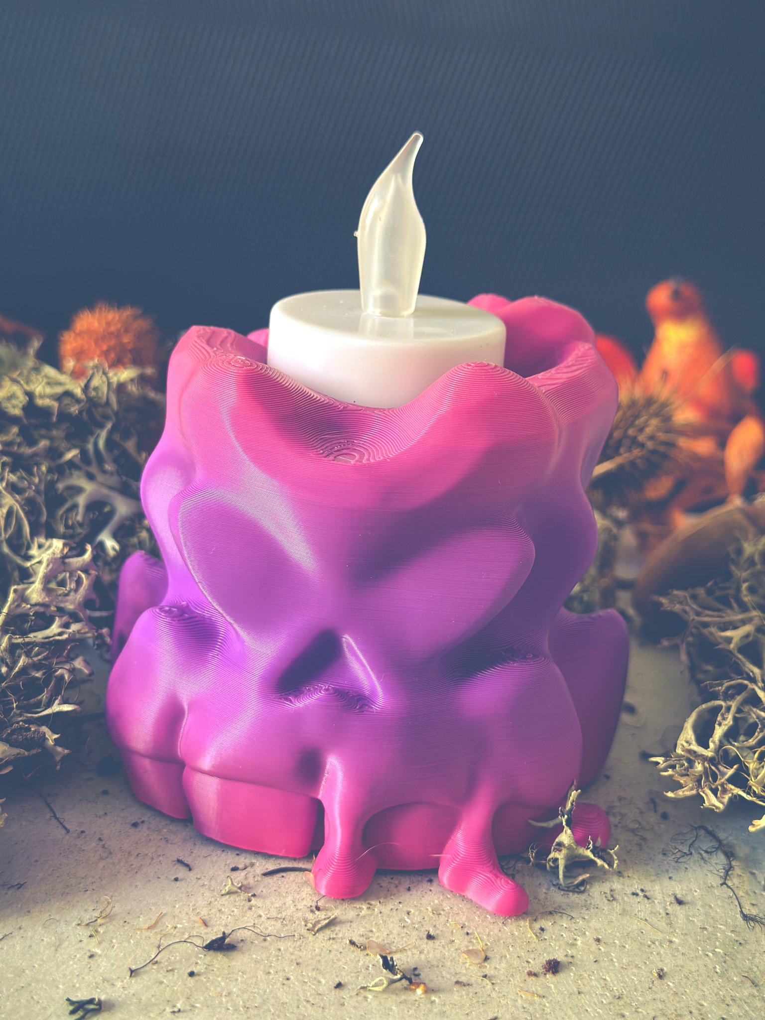 Nến đầu lâu với thiết kế độc đáo cho đèn tealight điện