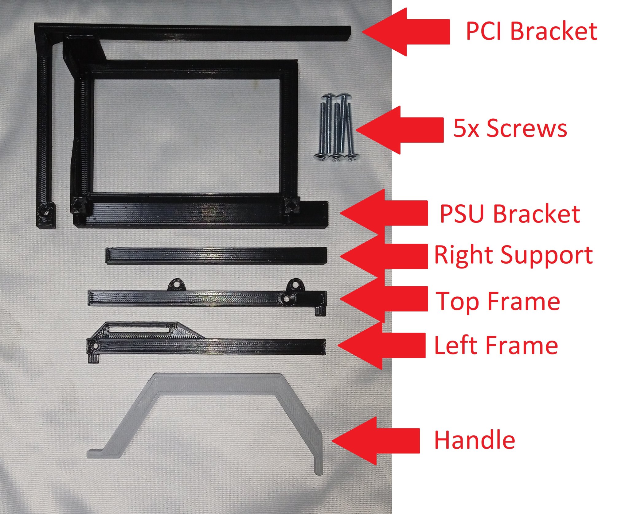 Vỏ máy tính khung mở cho bo mạch chủ ATX, mATX, ITX