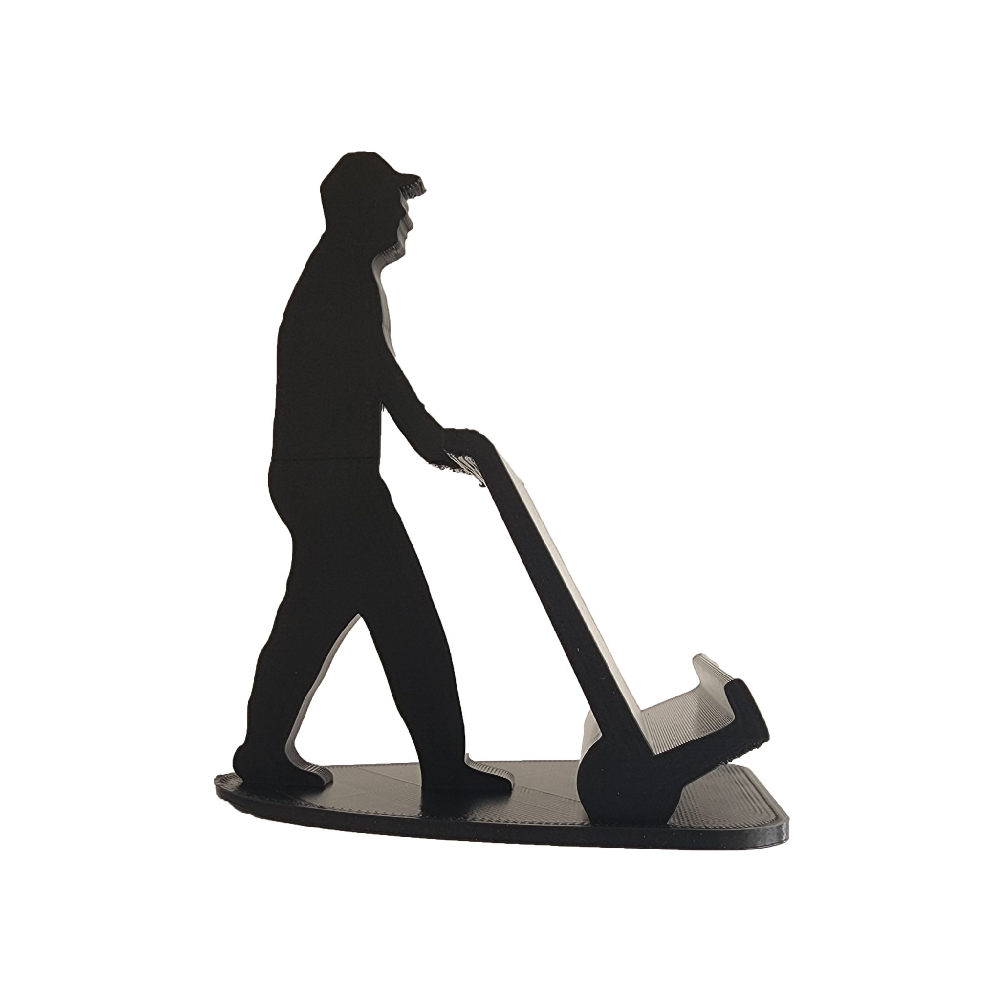 Người đàn ông mang điện thoại trên xe tải mini