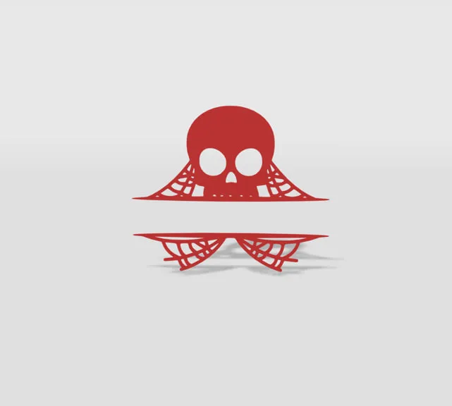 Trang trí tường đầu lâu với mạng nhện cho Halloween