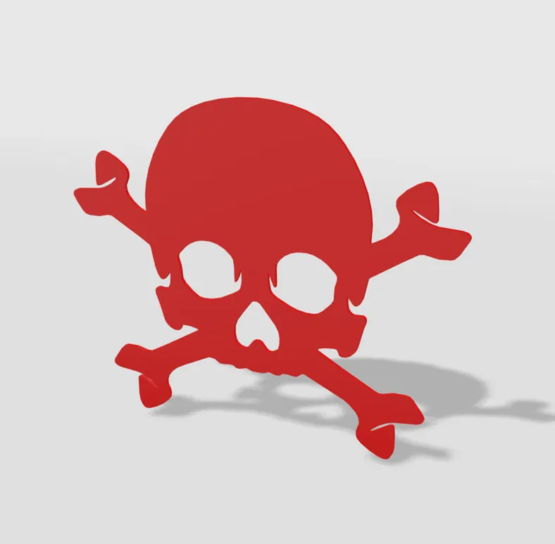 Trang trí tường với đầu lâu đơn giản