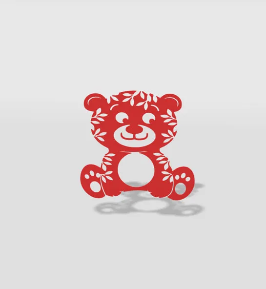 Gấu bông hoa trang trí tường dễ thương