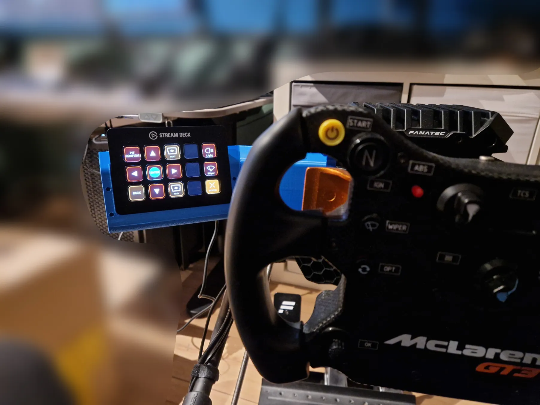 Giá đỡ Streamdeck MK2 cho đế Fanatec CSL DD