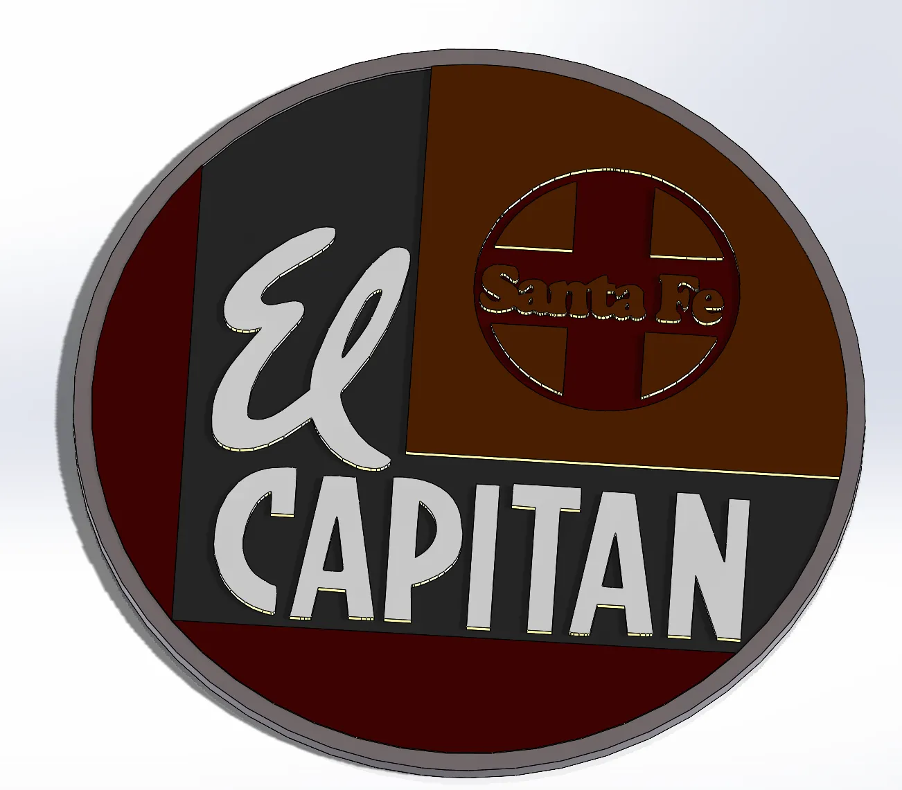 Đế lót ly hình đầu trống El Capitan Santa Fe