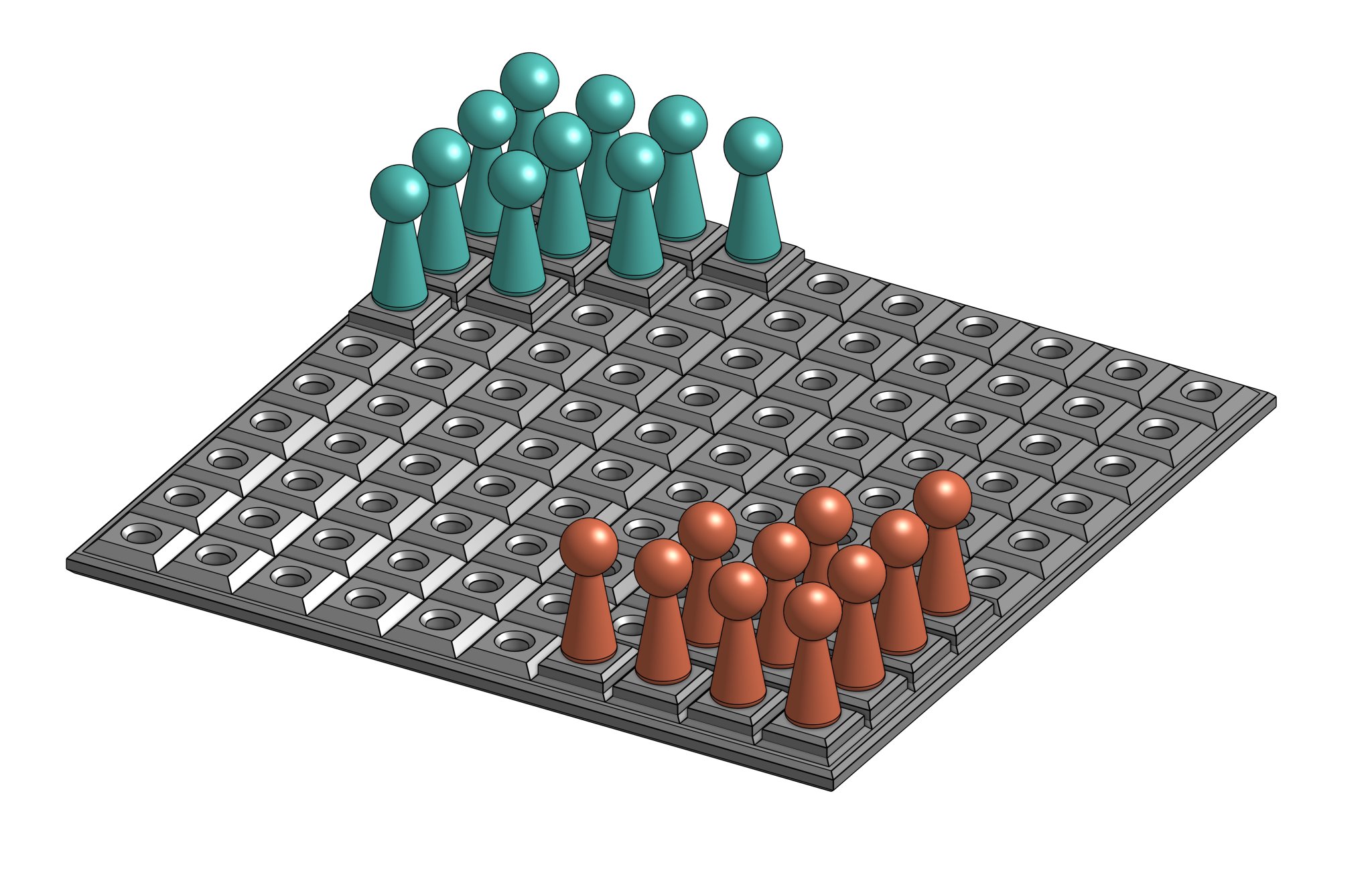 Trò chơi cờ Halma 2 người phiên bản 1884