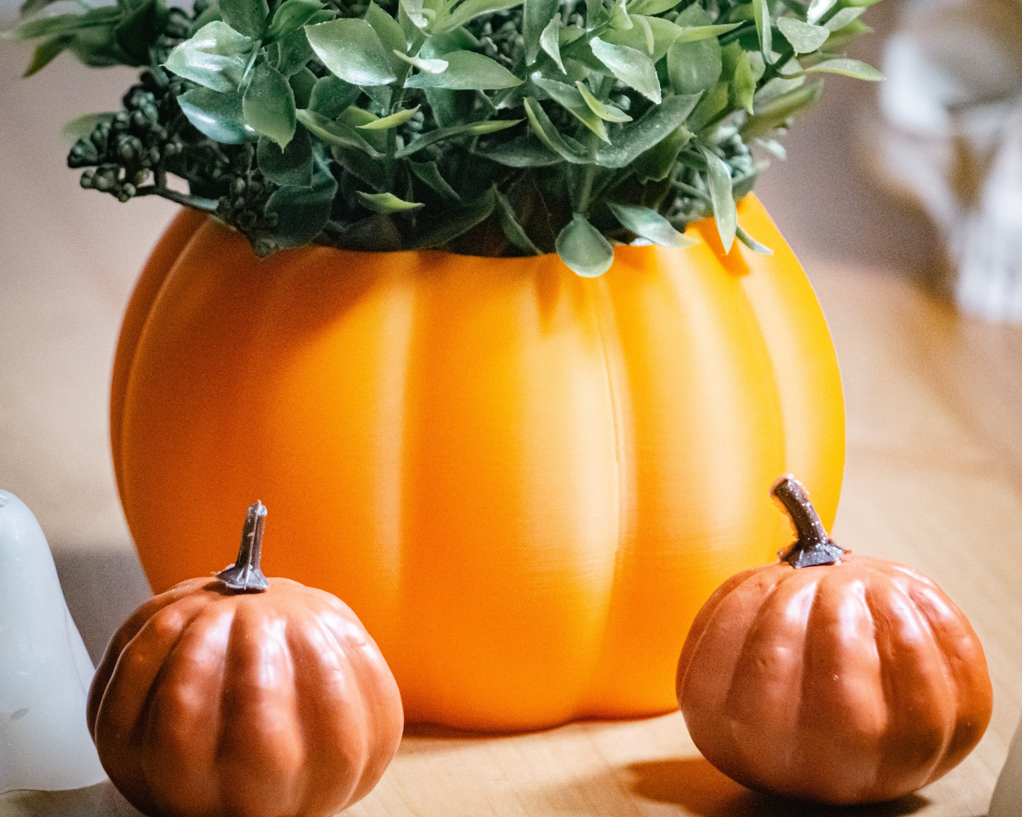 Chậu trồng bí ngô dễ in cho Halloween và mùa thu