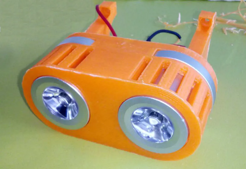 Đèn pha đôi cho xe đạp với tay lái 25mm