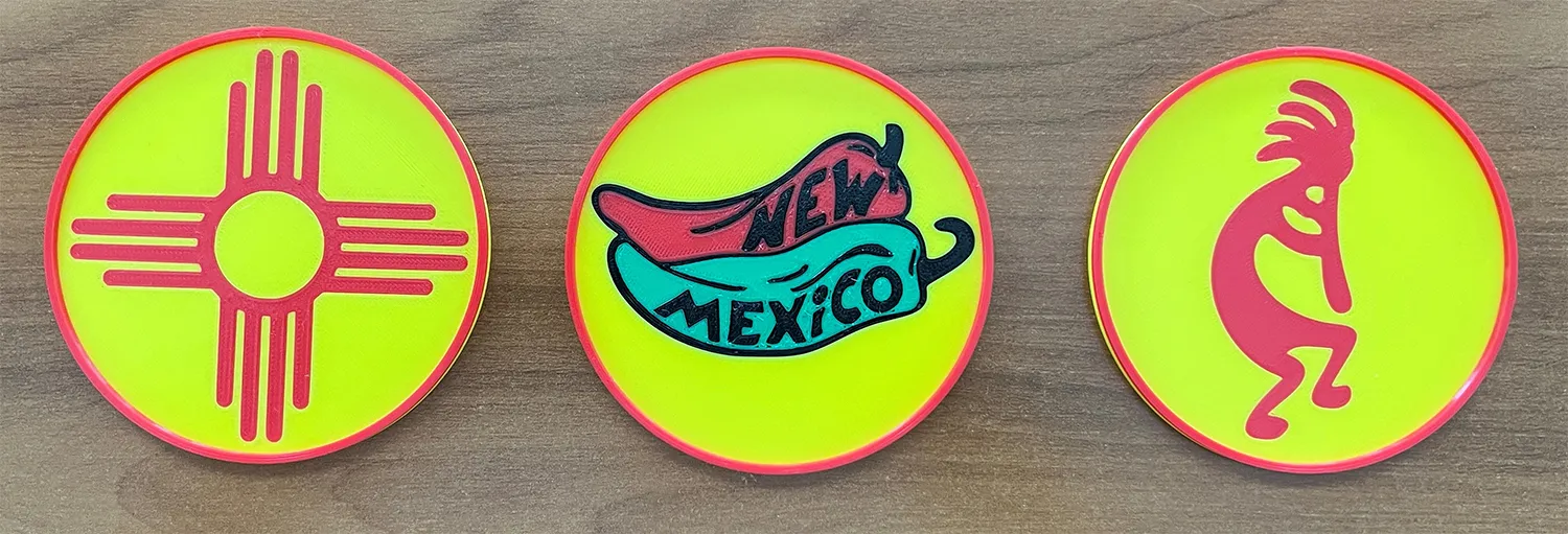 Đồ lót ly chủ đề New Mexico với biểu tượng và ớt