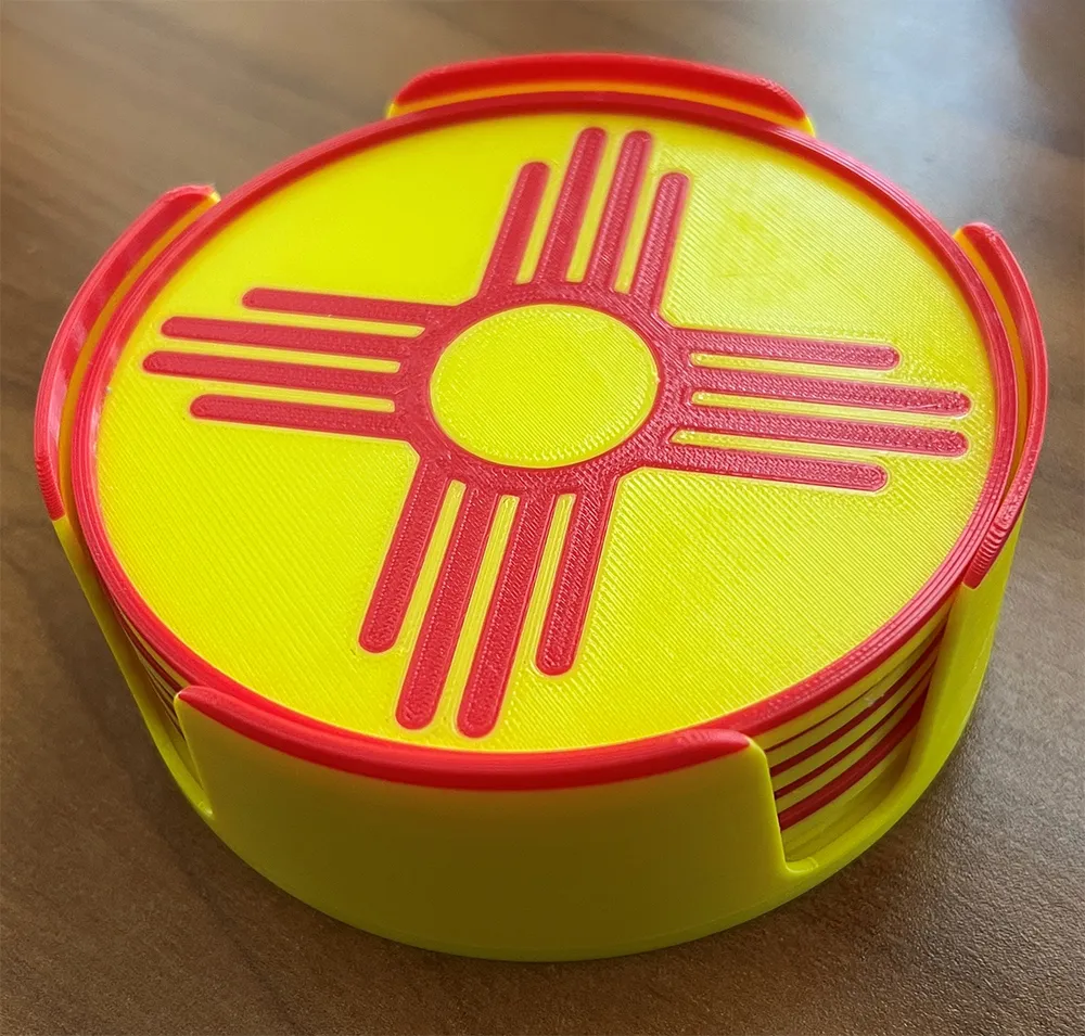 Đồ lót ly chủ đề New Mexico với biểu tượng và ớt