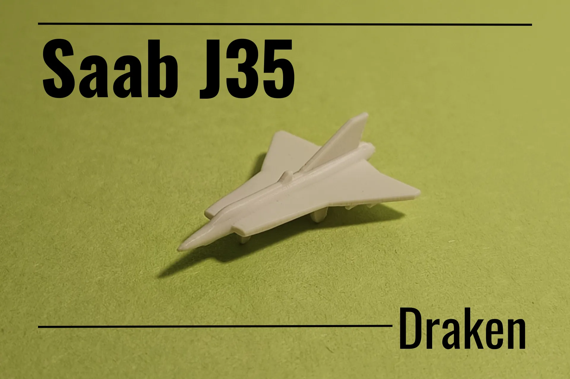 Mô hình J35 Draken micro jet fighter in tại chỗ