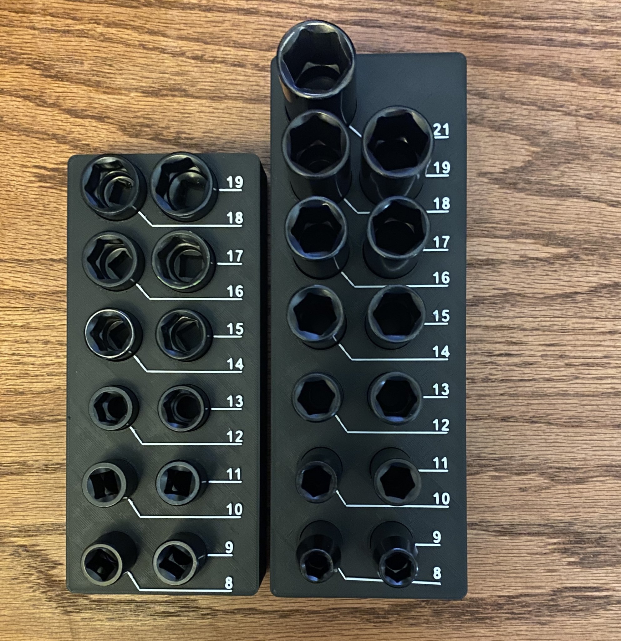 Tổ chức bộ socket 3/8" Dr Impact theo Gridfinity