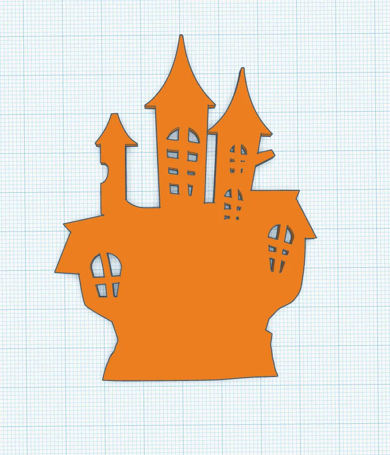 Lâu đài Halloween dễ in tại chỗ