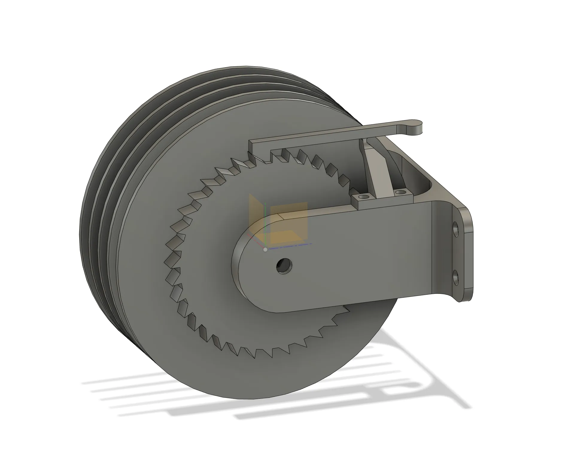 Cơ chế nâng giá phơi đồ bằng pully và tời