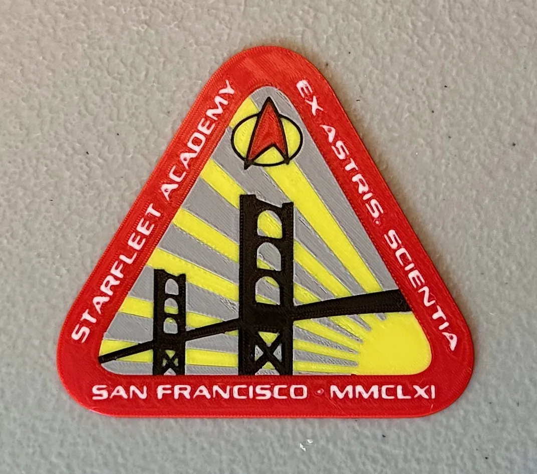 Nam châm biểu tượng Học viện Starfleet nhiều màu sắc
