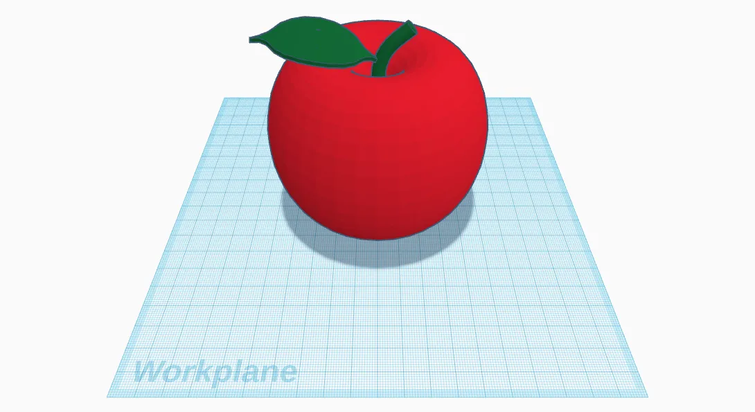 Mô hình táo 3D từ Tinkercad