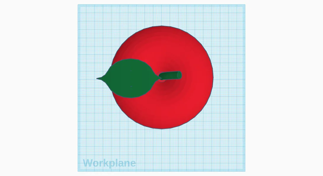 Mô hình táo 3D từ Tinkercad