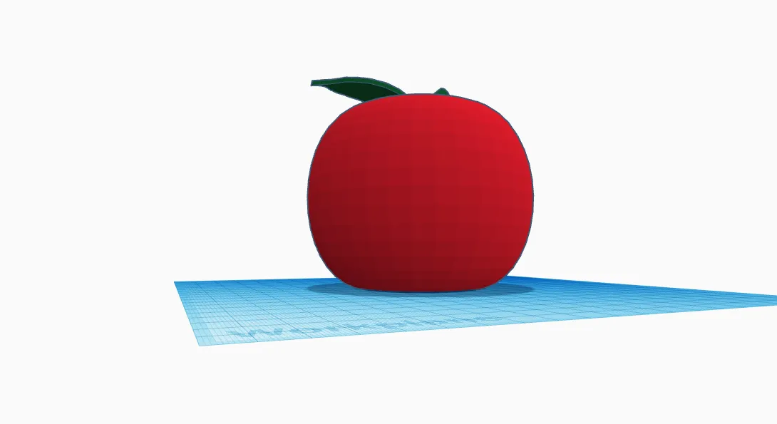 Mô hình táo 3D từ Tinkercad